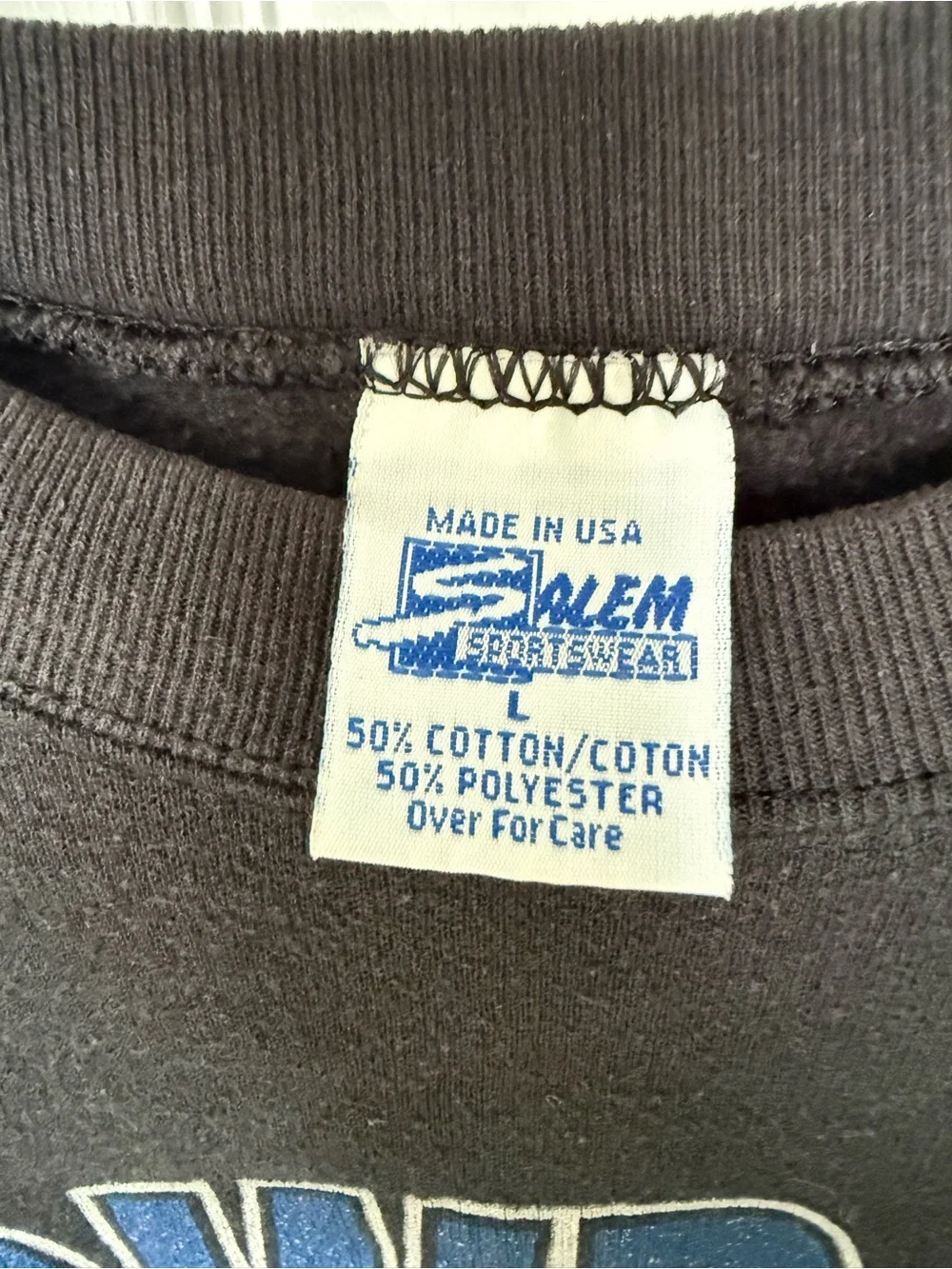 Vintage Salem Sportswear NFL Dallas Cowboys Black Sweatshirt Large